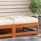 Voetenbank tuin 70x70x30 cm massief grenenhout met kussen