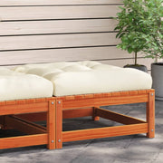 Voetenbank tuin 70x70x30 cm massief grenenhout met kussen