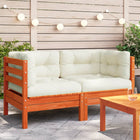 Tuinhoekbank massief grenenhout wasbruin 63x63x62.5 cm