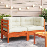 Tuinhoekbank massief grenenhout wasbruin 63x63x62.5 cm