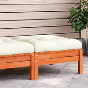 Voetenbank tuin massief grenenhout wasbruin 63x63x28.5 cm