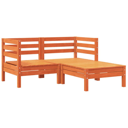 Tuinbank 2-zits met kussens en voetenbank Bruingrenen 2x corner + footrest