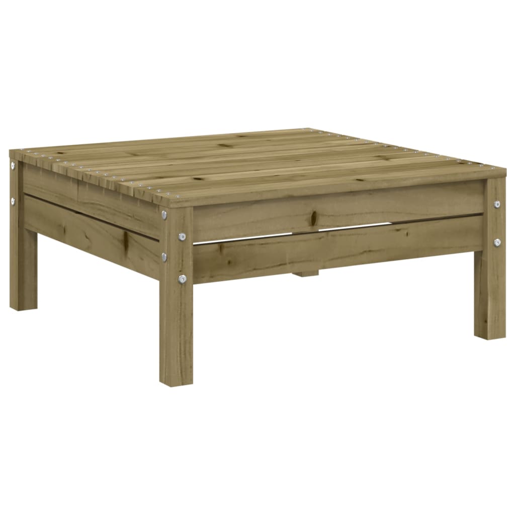 Tuinbank 2-zits met kussens en voetenbank Naturel geïmpregneerd 2x corner + footrest