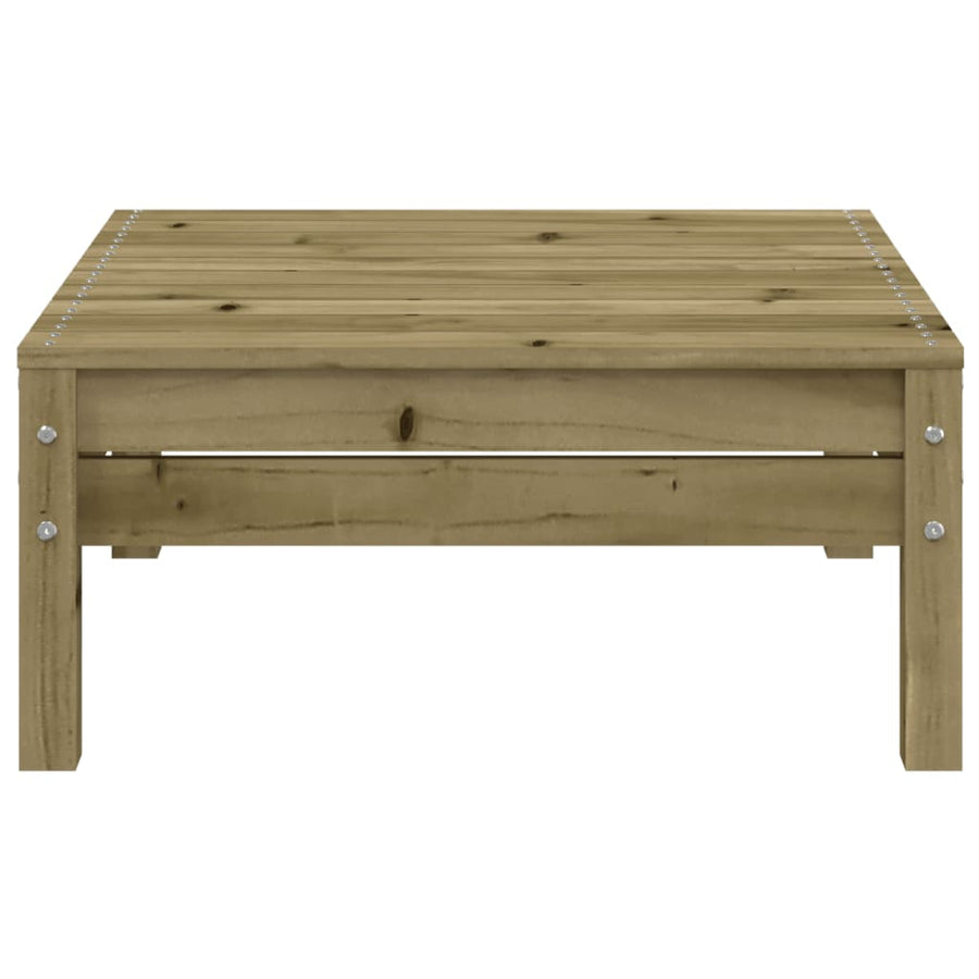 Tuinbank 2-zits met kussens en voetenbank Naturel geïmpregneerd 2x corner + footrest