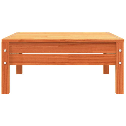 Tuinbank met kussens en voetenbank massief grenenhout Bruingrenen corner + chair + footrest