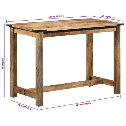 Eettafel 110x55x75 cm massief mangohout