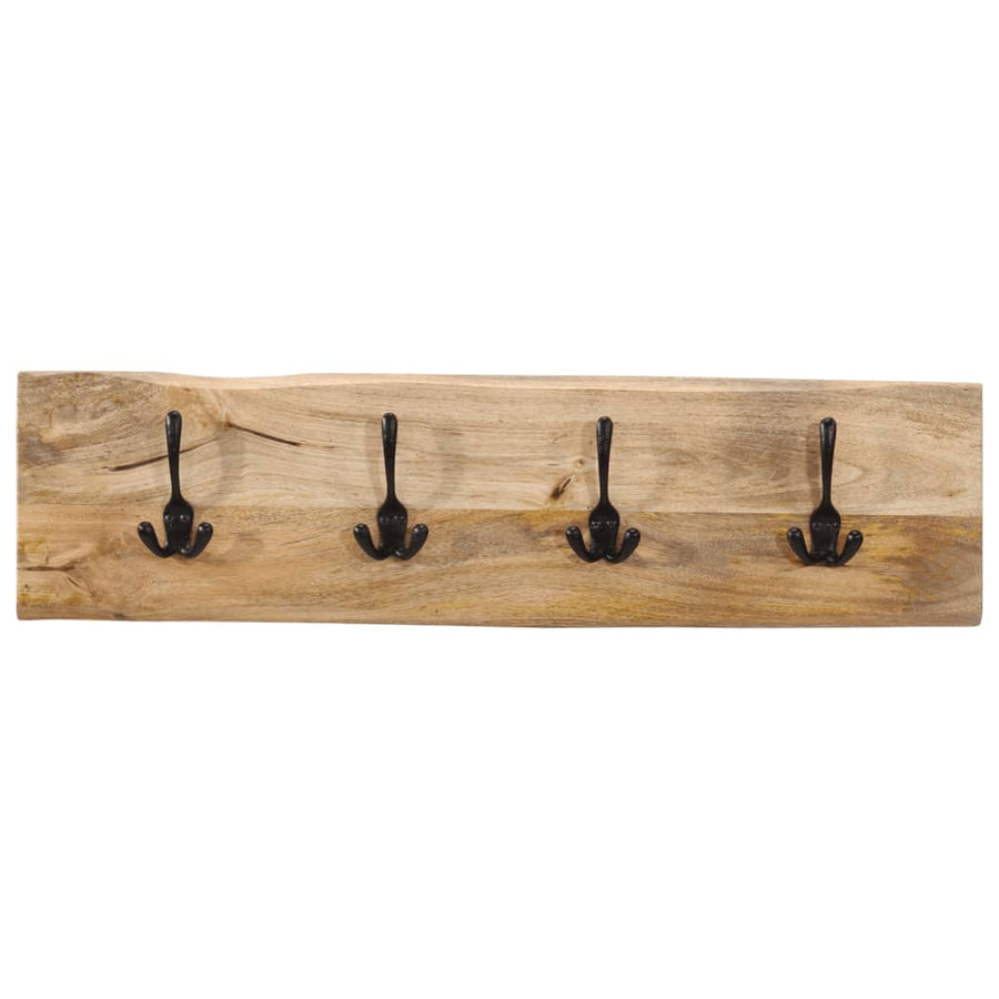 Wandkapstok met 4 haken massief mangohout