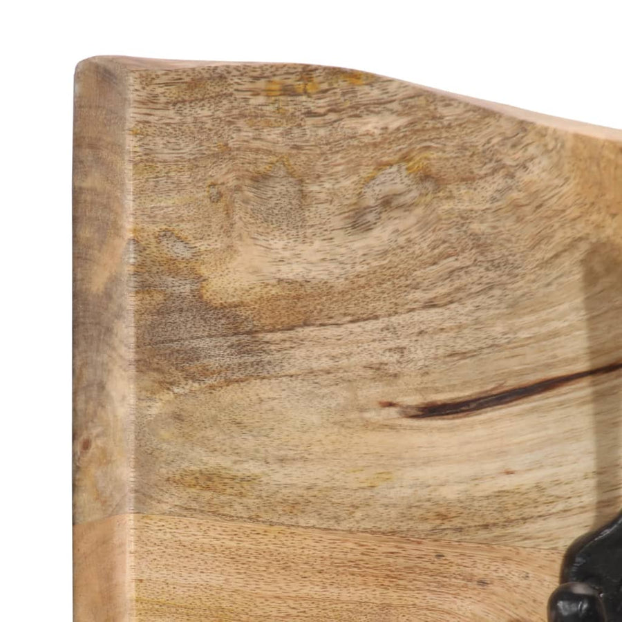 Wandkapstok met 4 haken massief mangohout