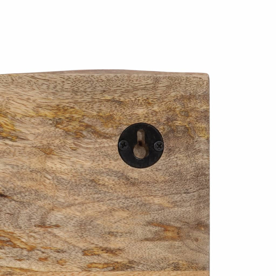 Wandkapstok met 4 haken massief mangohout