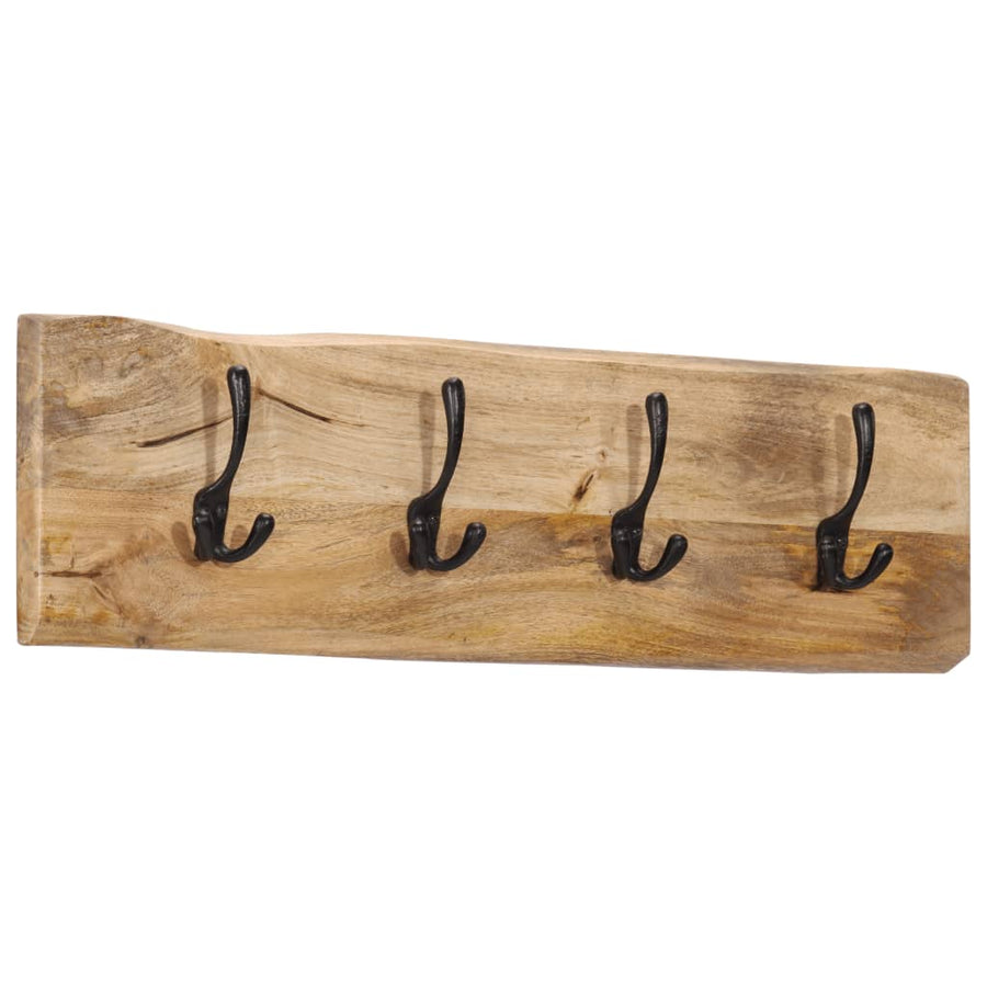 Wandkapstok met 4 haken massief mangohout