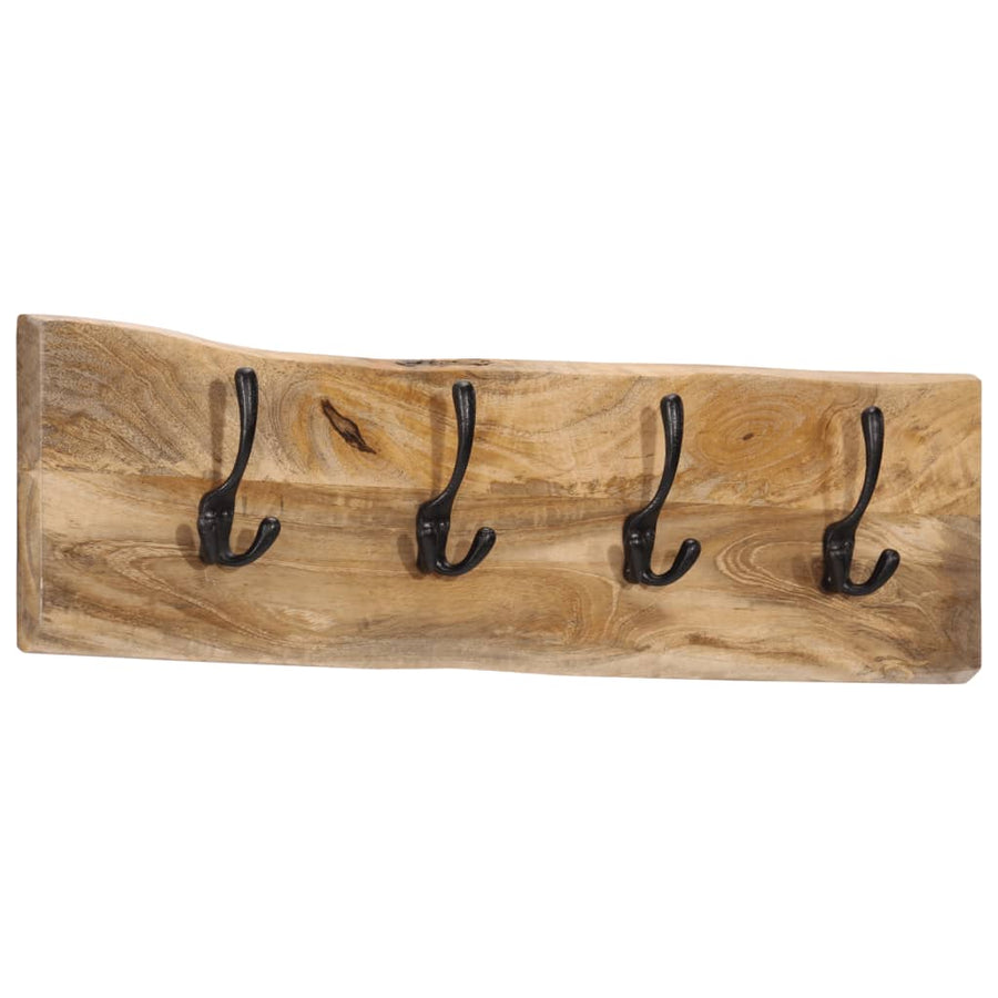 Wandkapstok met 4 haken massief mangohout