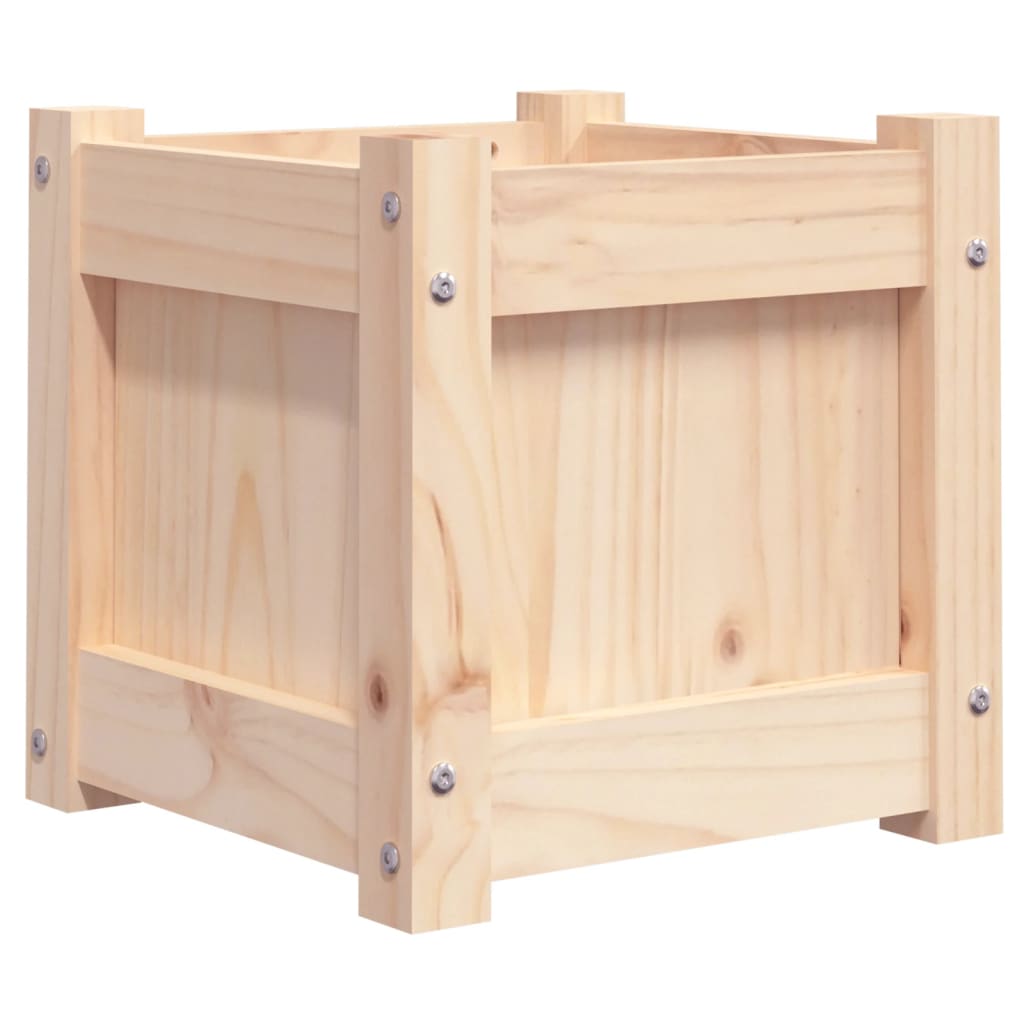 Plantenbak 3X3X3 Cm Massief Grenenhout 1 Natuurlijk grenenhout