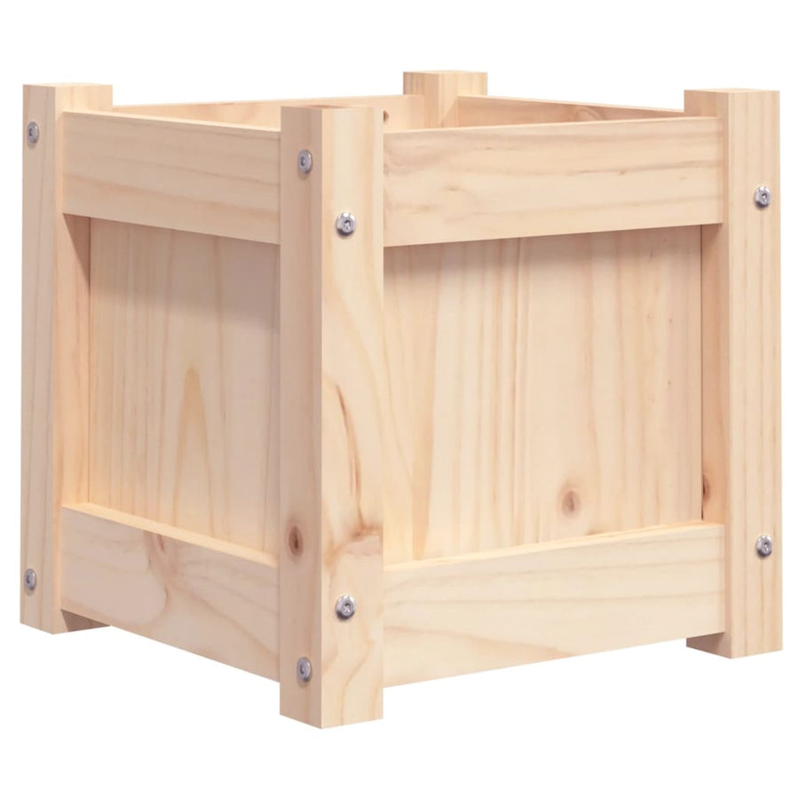 Plantenbak 3X3X3 Cm Massief Grenenhout 1 Natuurlijk grenenhout