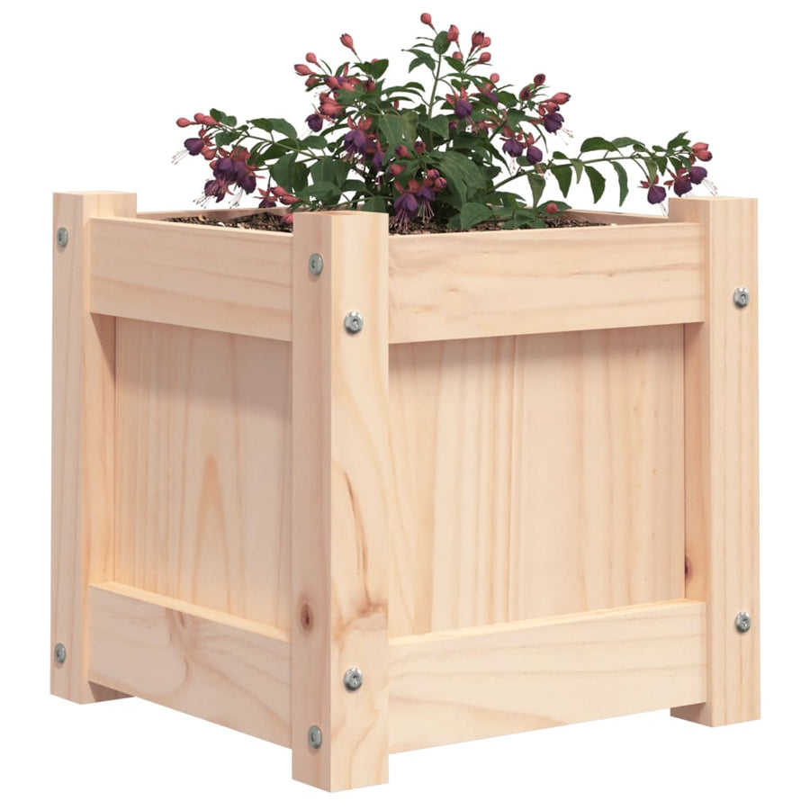 Plantenbak 3X3X3 Cm Massief Grenenhout 1 Natuurlijk grenenhout