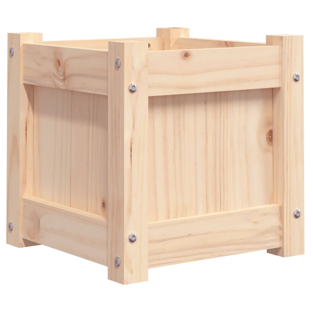 Plantenbak 3X3X3 Cm Massief Grenenhout 1 Natuurlijk grenenhout