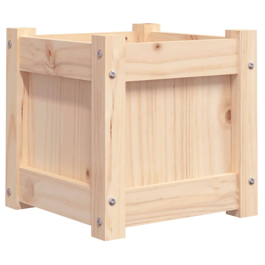 Plantenbak 3X3X3 Cm Massief Grenenhout 1 Natuurlijk grenenhout
