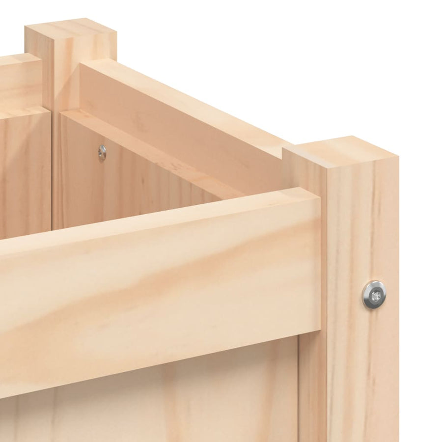 Plantenbak 3X3X3 Cm Massief Grenenhout 1 Natuurlijk grenenhout