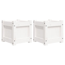 Plantenbakken Cm Massief Grenenhout Wit 2 Wit grenenhout