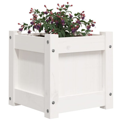 Plantenbakken Cm Massief Grenenhout Wit 2 Wit grenenhout