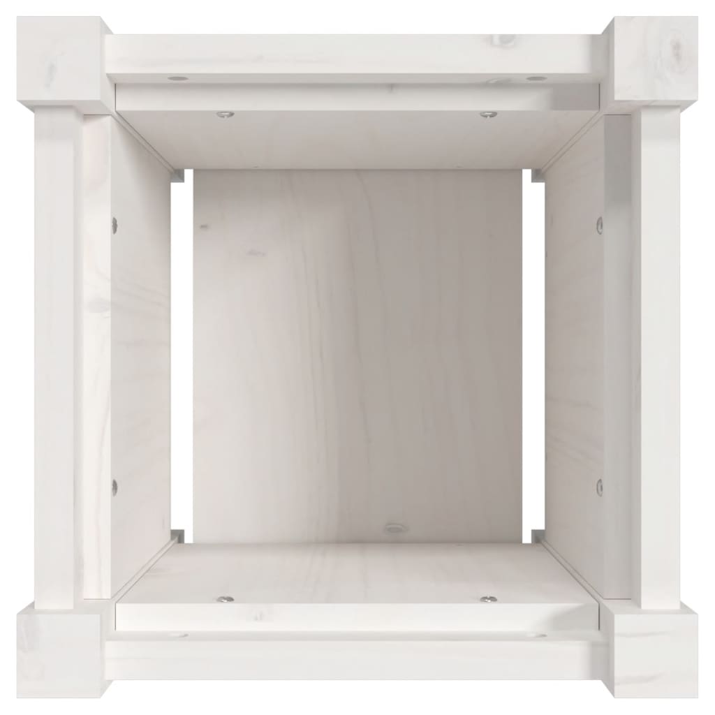 Plantenbakken Cm Massief Grenenhout Wit 2 Wit grenenhout