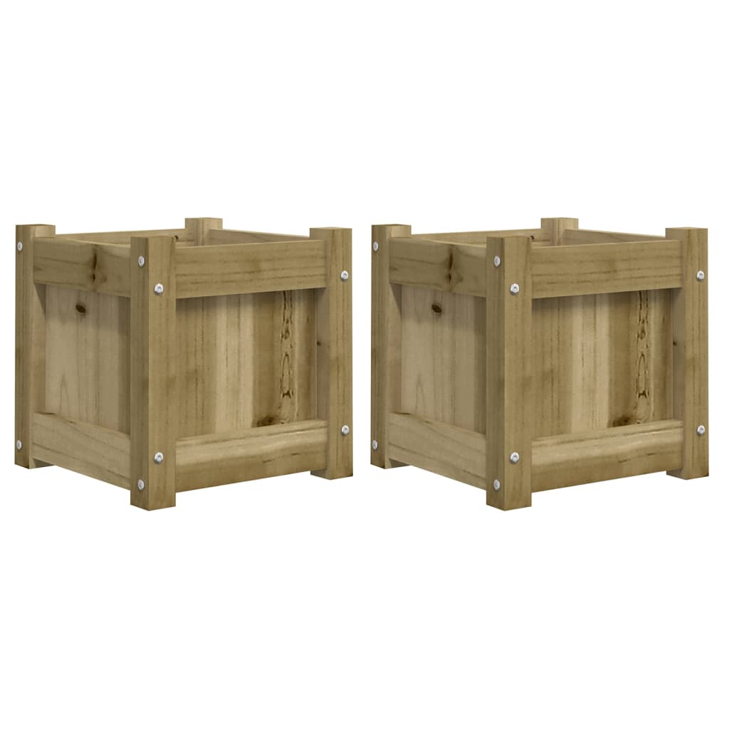 Plantenbakken Cm Geïmpregneerd Hout 2 Naturel geïmpregneerd