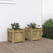 Plantenbakken 31x31x31 cm geïmpregneerd grenenhout