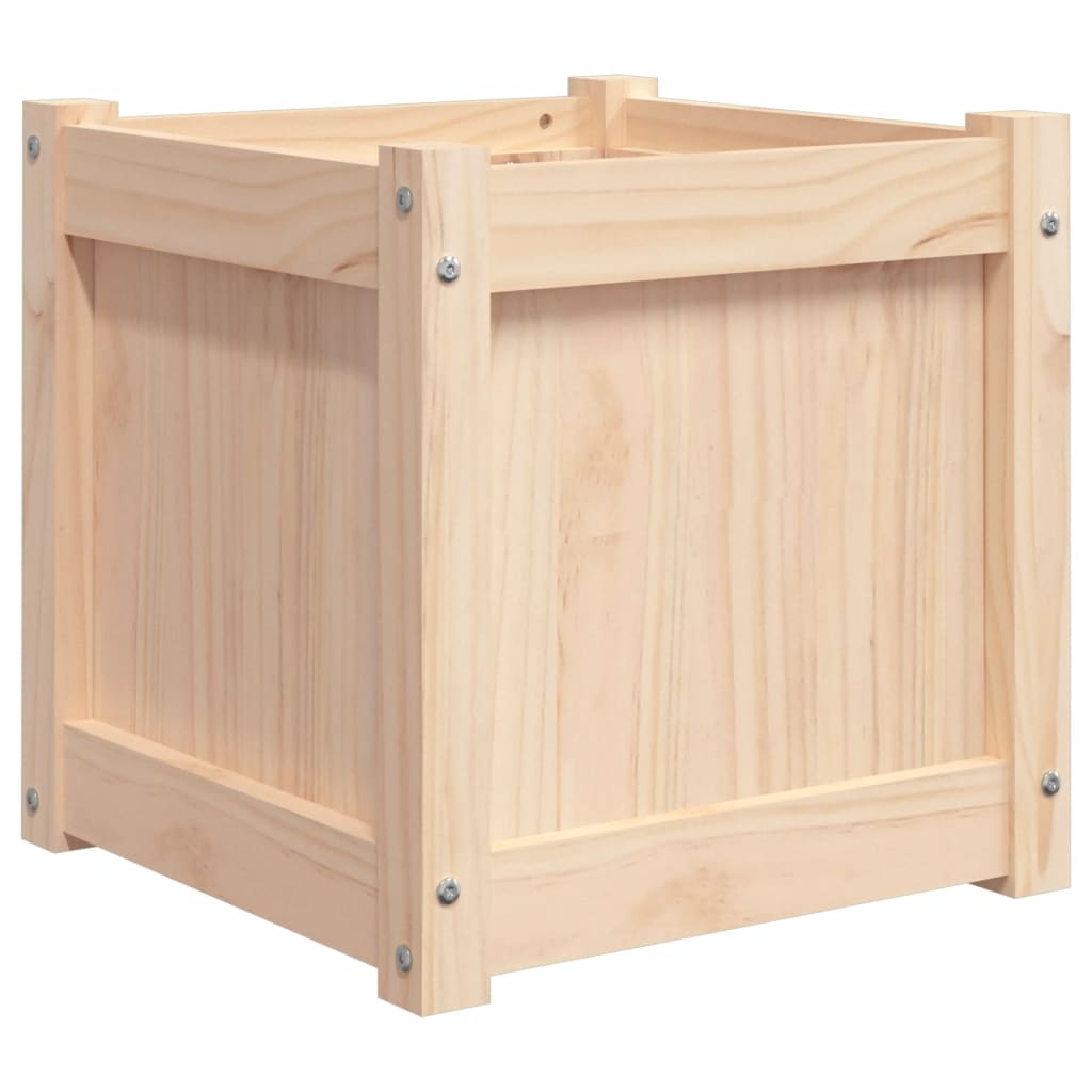 Plantenbak 40X40X40 Cm Massief Grenenhout 1 Natuurlijk grenenhout