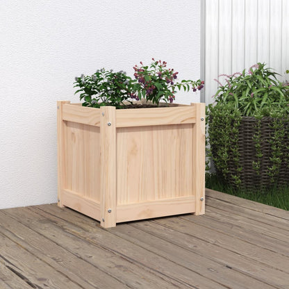 Plantenbak 40X40X40 Cm Massief Grenenhout 1 Natuurlijk grenenhout