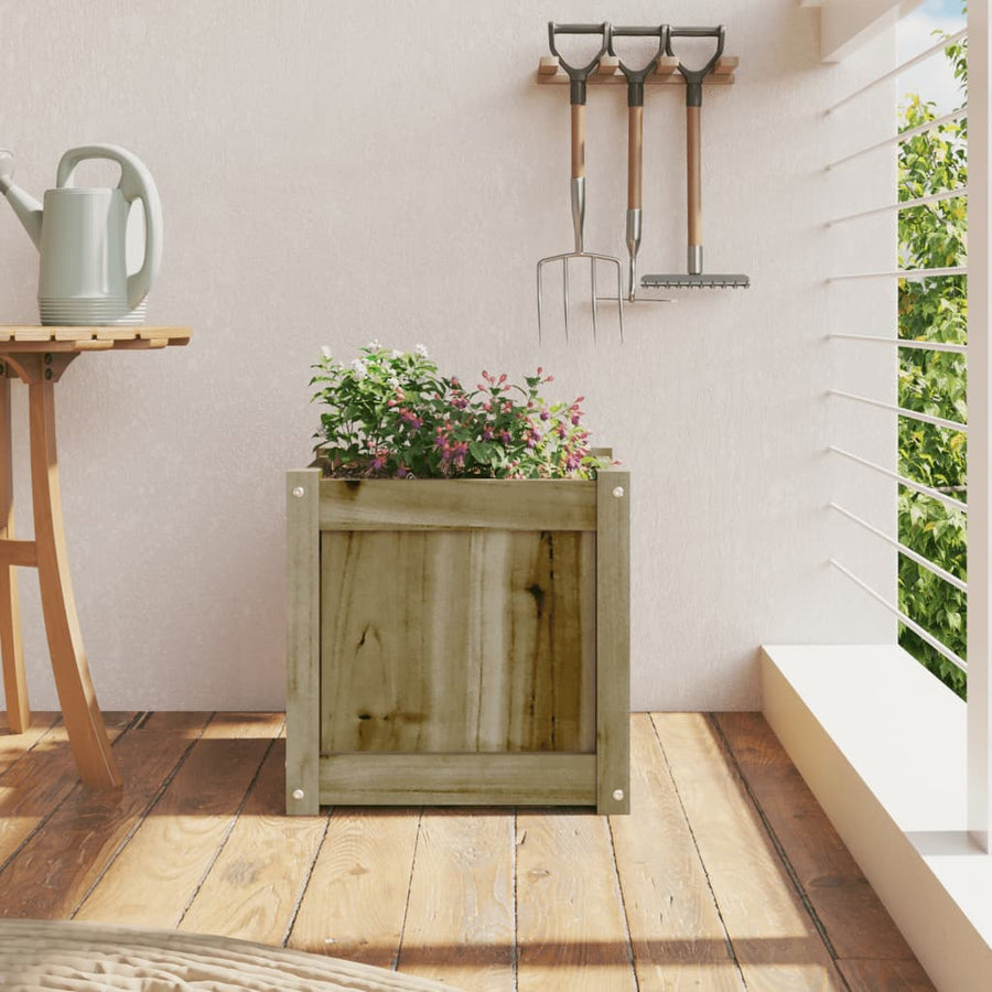 Plantenbak 40X40X40 Cm Geïmpregneerd Grenenhout 1 Naturel geïmpregneerd