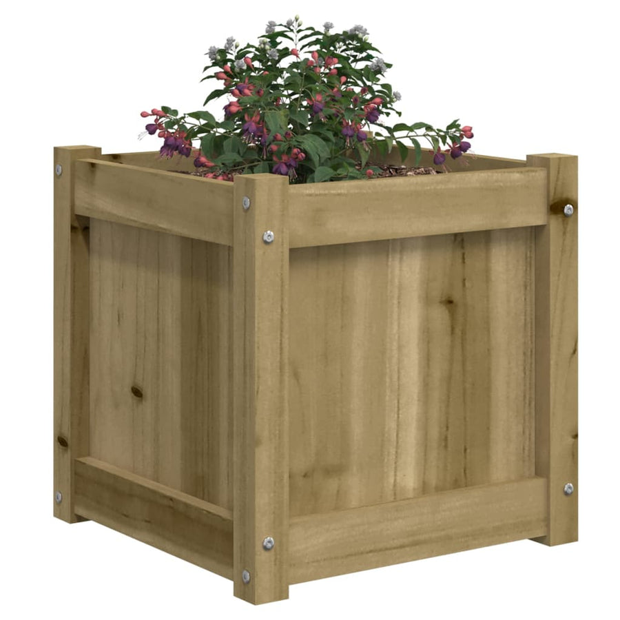Plantenbak 40X40X40 Cm Geïmpregneerd Grenenhout 1 Naturel geïmpregneerd