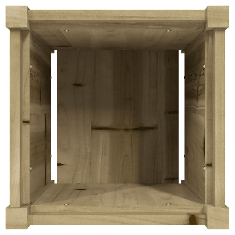 Plantenbak 40X40X40 Cm Geïmpregneerd Grenenhout 1 Naturel geïmpregneerd