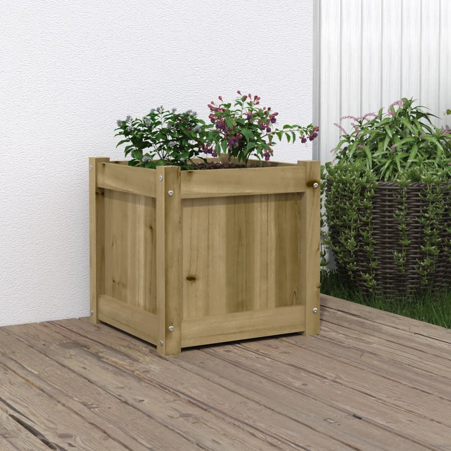 Plantenbak 40X40X40 Cm Geïmpregneerd Grenenhout 1 Naturel geïmpregneerd