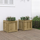 Plantenbakken 2 st 40x40x40 cm geïmpregneerd grenenhout