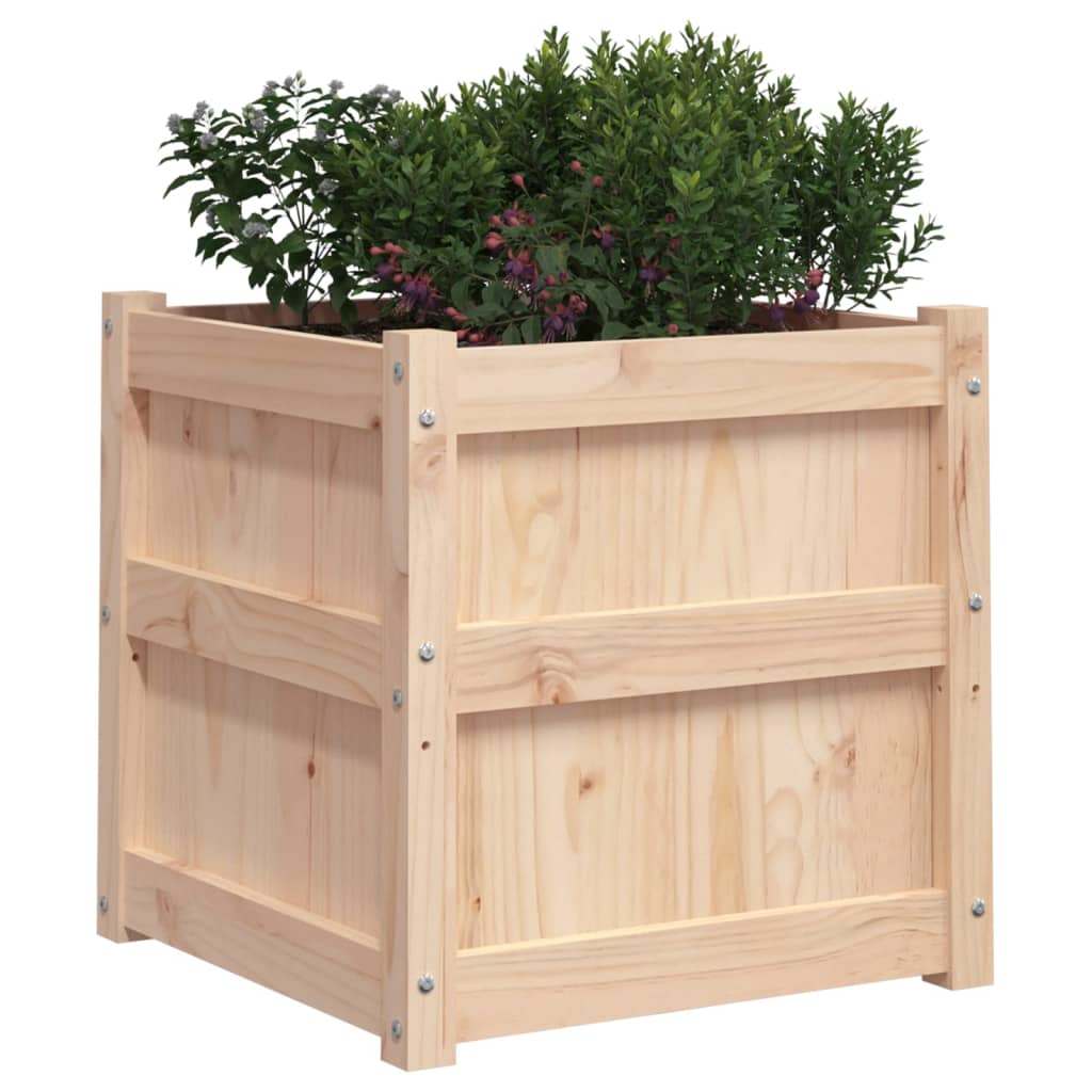 Plantenbak 50X50X50 Cm Massief Grenenhout 1 Natuurlijk grenenhout