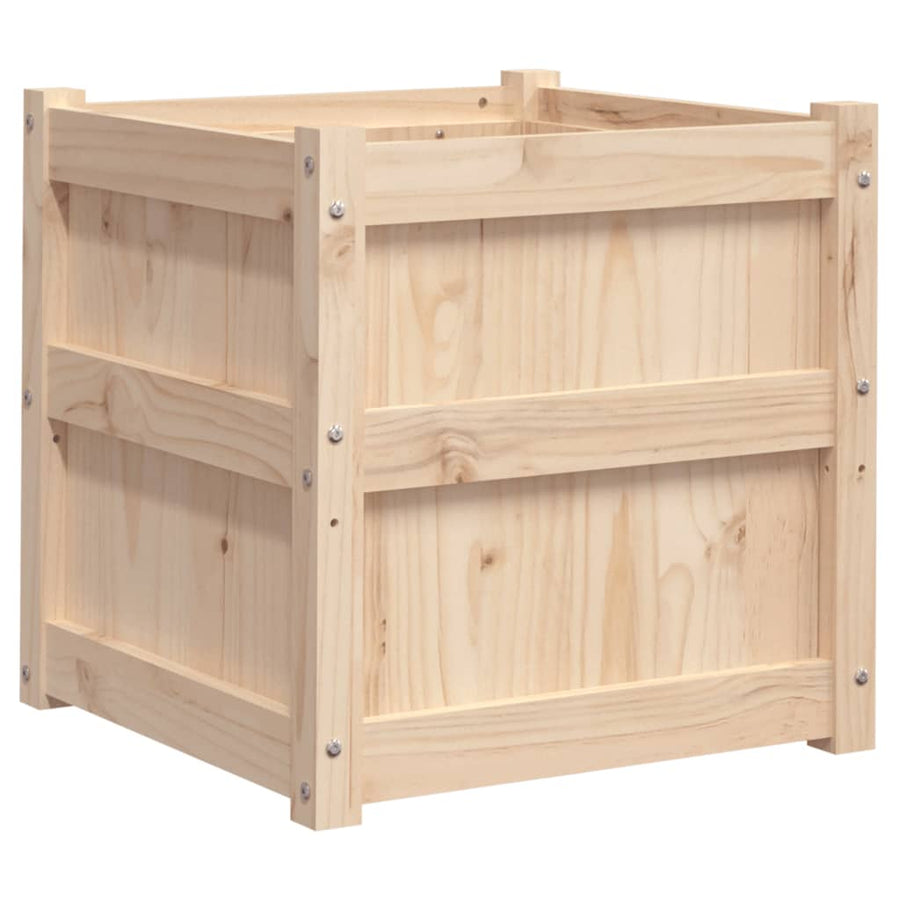 Plantenbak 50X50X50 Cm Massief Grenenhout 1 Natuurlijk grenenhout