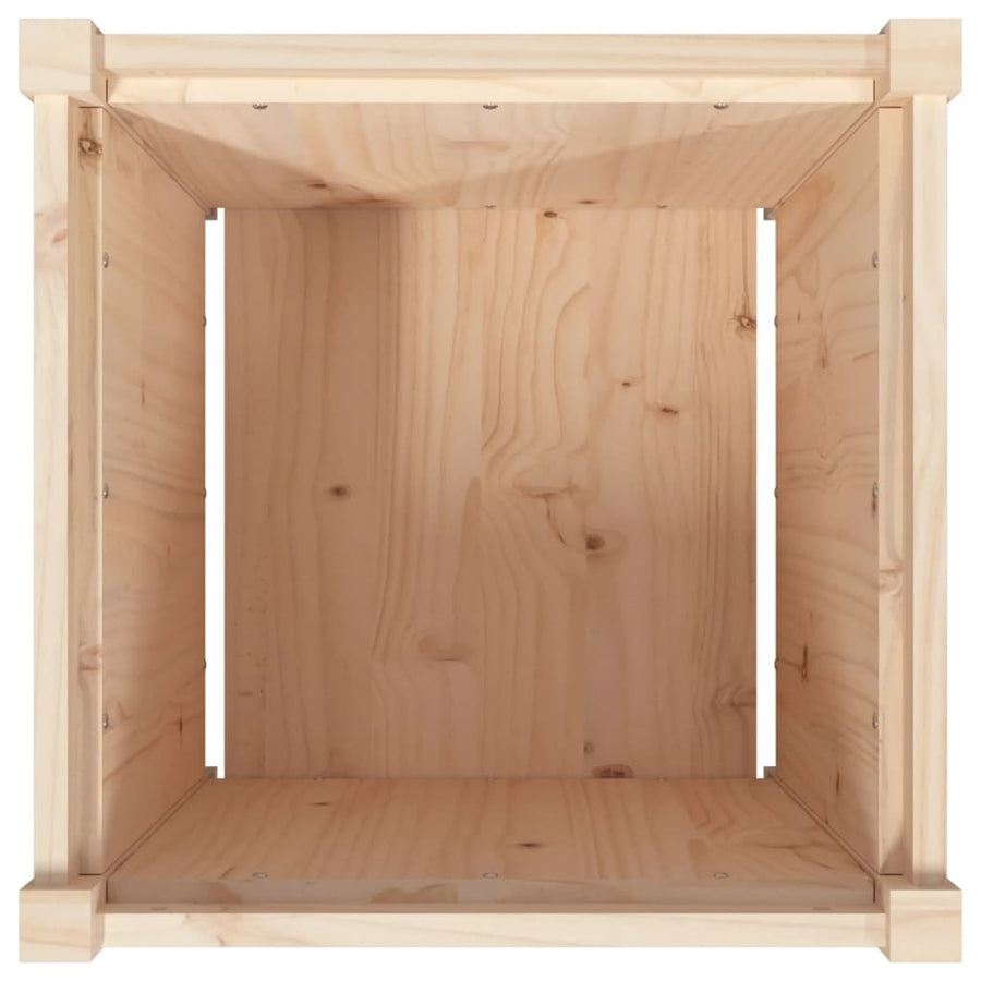 Plantenbak 50X50X50 Cm Massief Grenenhout 1 Natuurlijk grenenhout