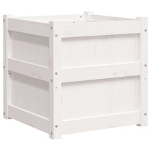 Plantenbak 50x50x50 cm massief grenenhout wit 1 Wit grenenhout