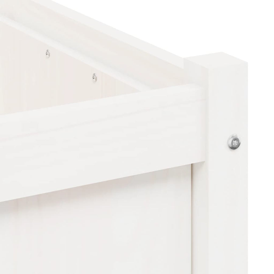 Plantenbak 50x50x50 cm massief grenenhout wit 1 Wit grenenhout