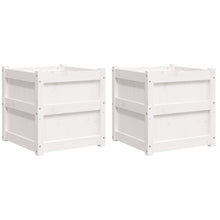 Plantenbakken Cm Massief Grenenhout Wit 2 Wit grenenhout