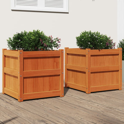 Plantenbakken 2 St Cm Massief Grenenhout Waxbruin