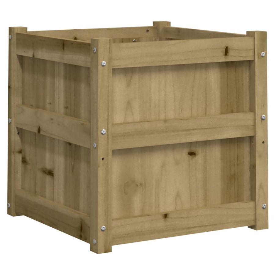 Plantenbak 50X50X50 Cm Geïmpregneerd Grenenhout 1 Naturel geïmpregneerd