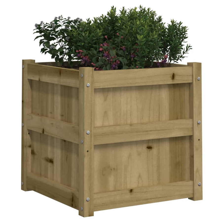 Plantenbak 50X50X50 Cm Geïmpregneerd Grenenhout 1 Naturel geïmpregneerd
