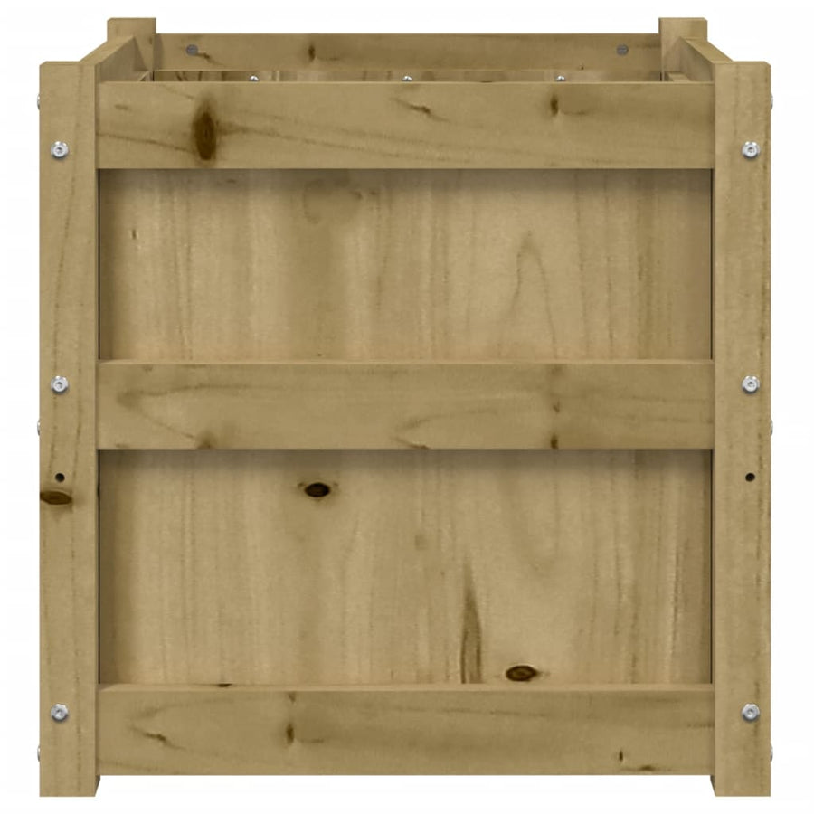 Plantenbak 50X50X50 Cm Geïmpregneerd Grenenhout 1 Naturel geïmpregneerd