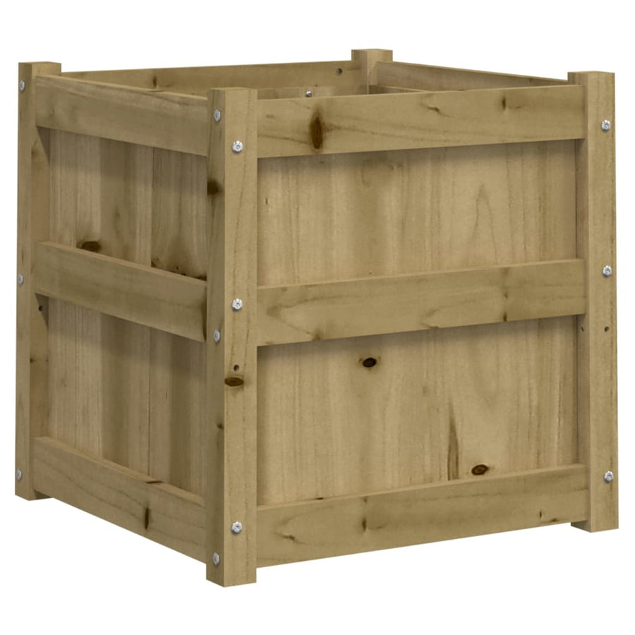 Plantenbak 50X50X50 Cm Geïmpregneerd Grenenhout 1 Naturel geïmpregneerd