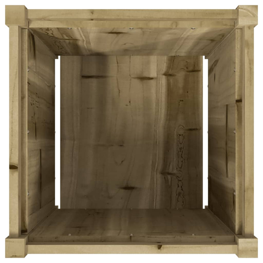 Plantenbak 50X50X50 Cm Geïmpregneerd Grenenhout 1 Naturel geïmpregneerd