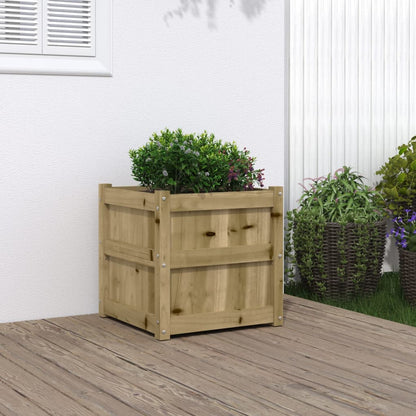 Plantenbak 50X50X50 Cm Geïmpregneerd Grenenhout 1 Naturel geïmpregneerd