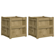 Plantenbakken Cm Geïmpregneerd Hout 2 Naturel geïmpregneerd
