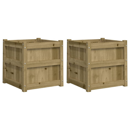 Plantenbakken Cm Geïmpregneerd Hout 2 Naturel geïmpregneerd