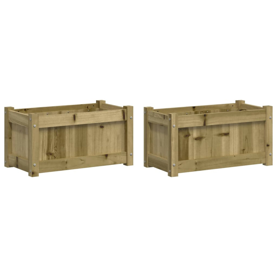 Plantenbakken Cm Geïmpregneerd Hout 2 Naturel geïmpregneerd
