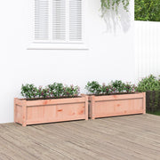 Plantenbak massief douglashout 2 stuks 90x31x31 cm